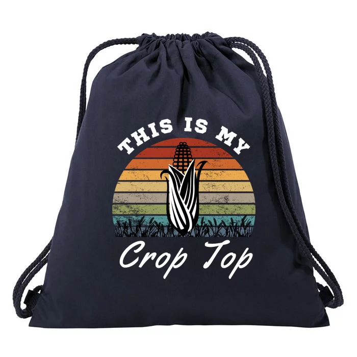 This Is My Crop Top Corn Farmer Farming Lovers Drawstring Bag