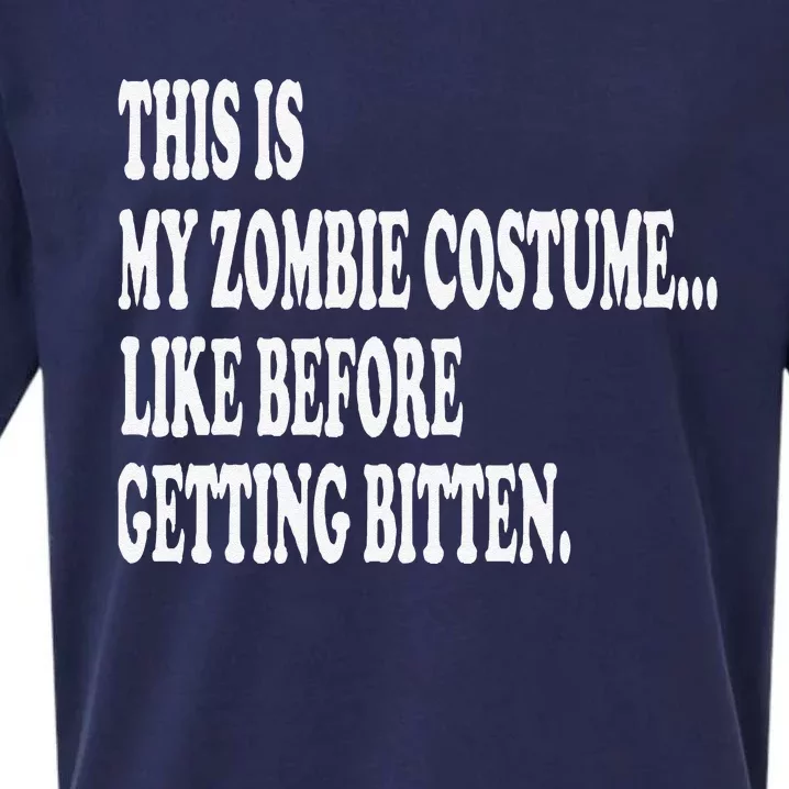 This Is My Zombie Costume... Halloween Lazy Costume Sueded Cloud Jersey T-Shirt