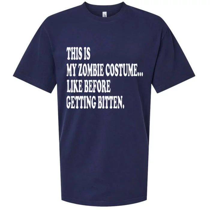 This Is My Zombie Costume... Halloween Lazy Costume Sueded Cloud Jersey T-Shirt