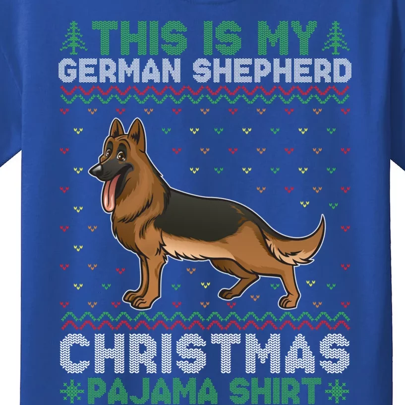 This Is My Ger Shepherd Dog Pajama Xmas Ugly Sweater Cool Cute Gift Kids T-Shirt