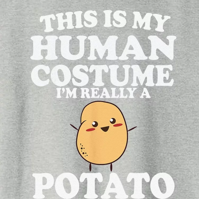 This Is My Human Costume Im Really A Potato Halloween Women's Crop Top Tee