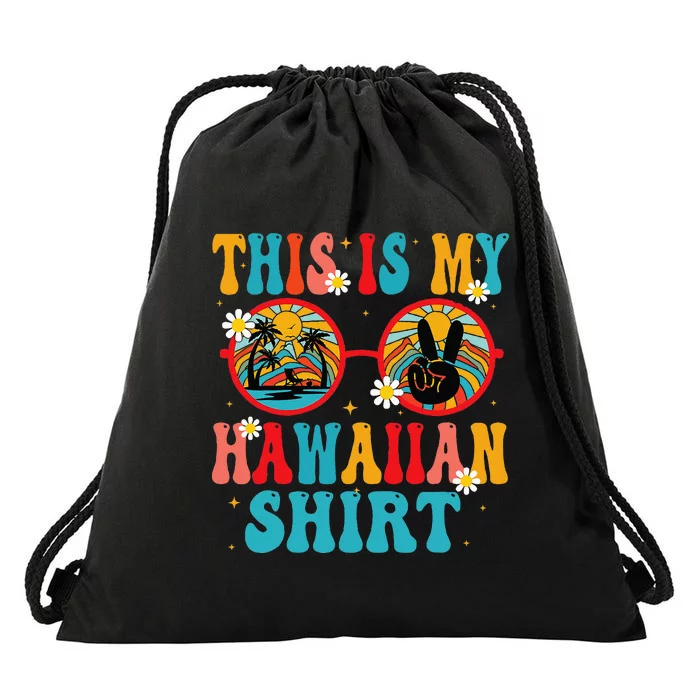 This Is My Hawaiian Tropical Luau Costume Party Hawaii Drawstring Bag