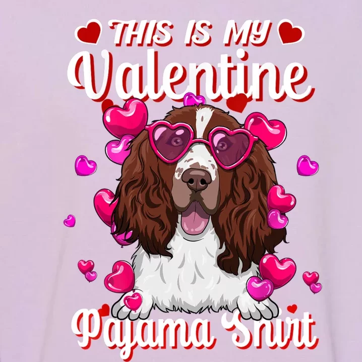 This Is My Valentine Pajama Cute Gift English Setter Lovers Gift Garment-Dyed Sweatshirt