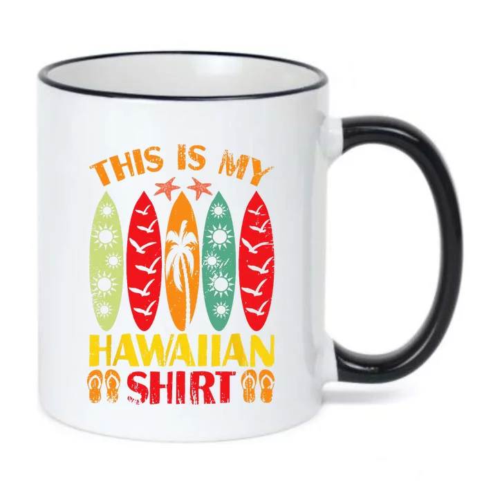 This Is My Hawaiian Summer Vacation Black Color Changing Mug