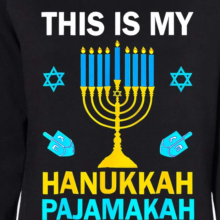 This Is My Hanukkah Pajamakah Chanukah Pajama Jewish Womens California Wash Sweatshirt