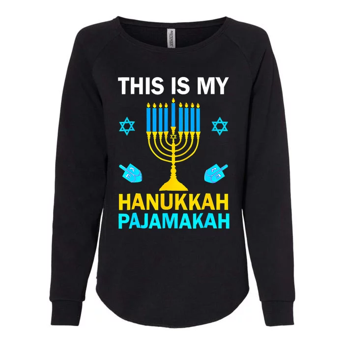 This Is My Hanukkah Pajamakah Chanukah Pajama Jewish Womens California Wash Sweatshirt