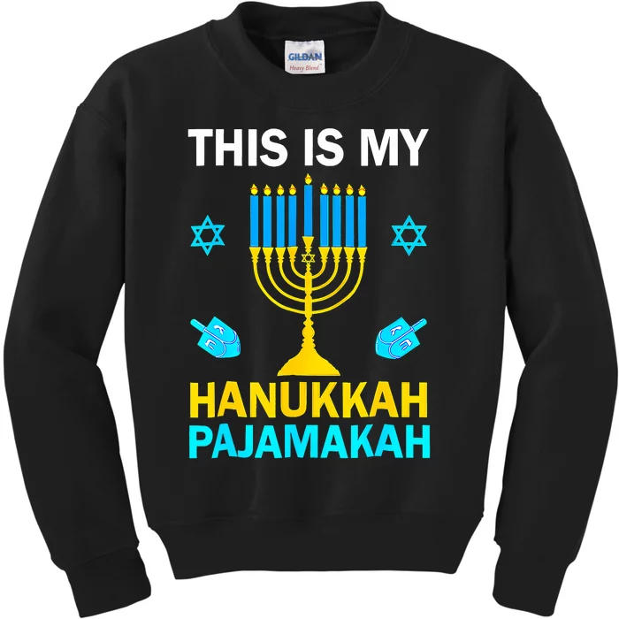 This Is My Hanukkah Pajamakah Chanukah Pajama Jewish Kids Sweatshirt