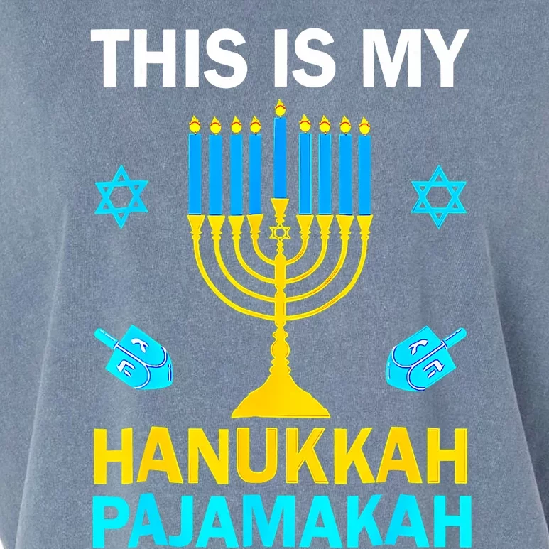 This Is My Hanukkah Pajamakah Chanukah Pajama Jewish Garment-Dyed Women's Muscle Tee