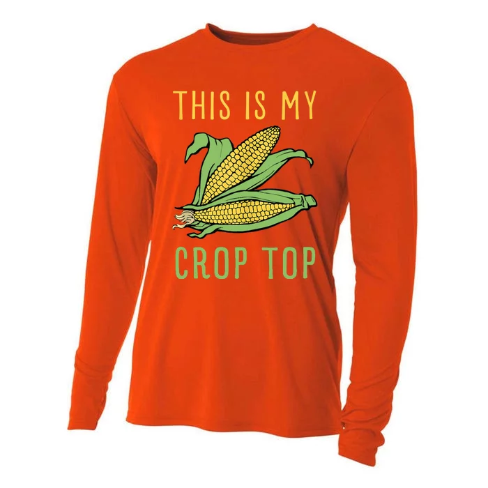 THIS IS MY CROP TOP FUNNY CORN COB Cooling Performance Long Sleeve Crew