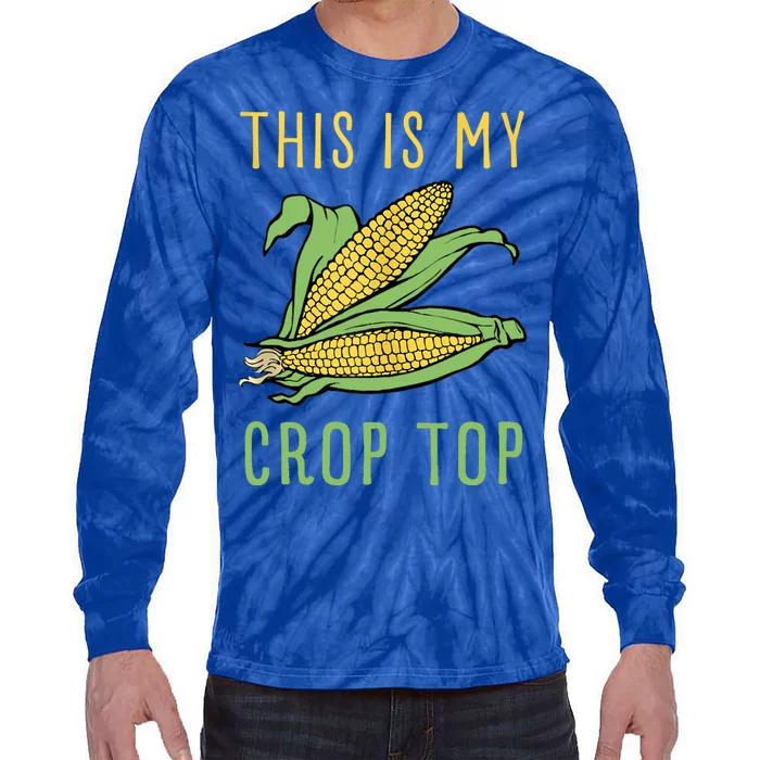 THIS IS MY CROP TOP FUNNY CORN COB Tie-Dye Long Sleeve Shirt