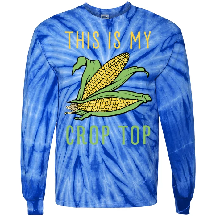 THIS IS MY CROP TOP FUNNY CORN COB Tie-Dye Long Sleeve Shirt