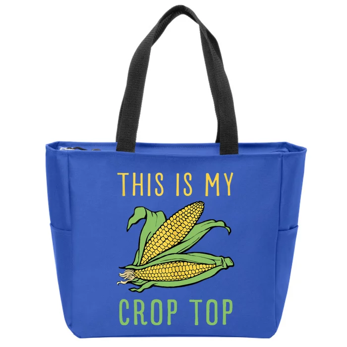 THIS IS MY CROP TOP FUNNY CORN COB Zip Tote Bag