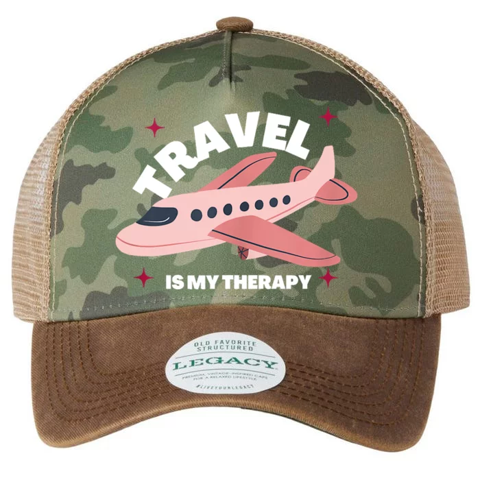 Travel Is My Therapy Legacy Tie Dye Trucker Hat