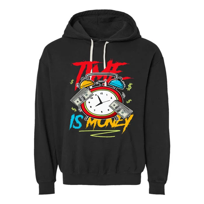 Time Is Money Drip Pebbles Dunk Low Garment-Dyed Fleece Hoodie