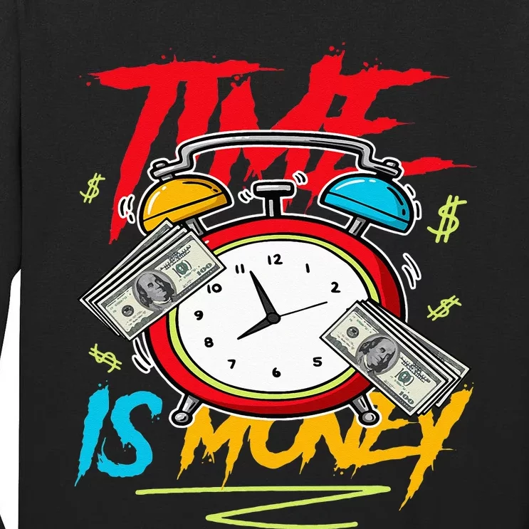 Time Is Money Drip Pebbles Dunk Low Tall Long Sleeve T-Shirt