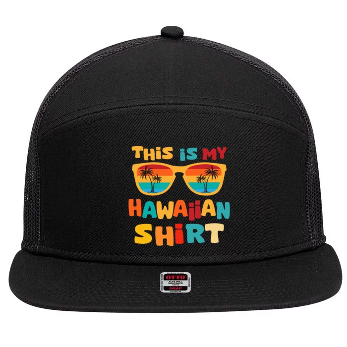 This Is My Hawaiian Tropical Luau Costume Party Hawaii 7 Panel Mesh Trucker Snapback Hat