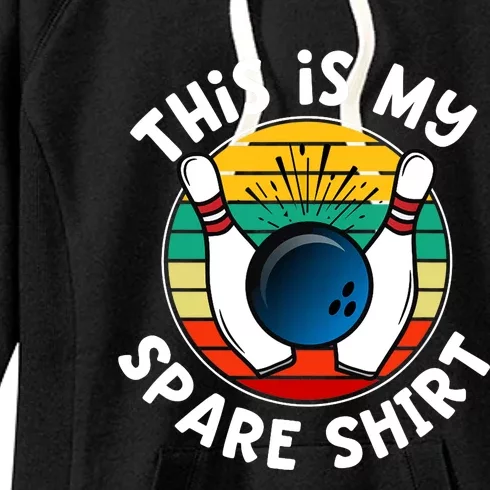 This Is My Spare Funny Bowling Ball Bowling Pins Women's Fleece Hoodie