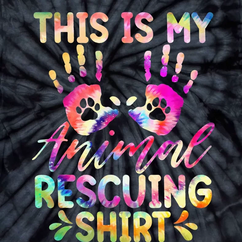 This Is My Animal Rescuing Tie Dye Dog Cat Rescue Tie-Dye T-Shirt