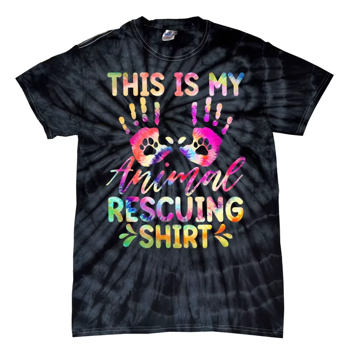 This Is My Animal Rescuing Tie Dye Dog Cat Rescue Tie-Dye T-Shirt