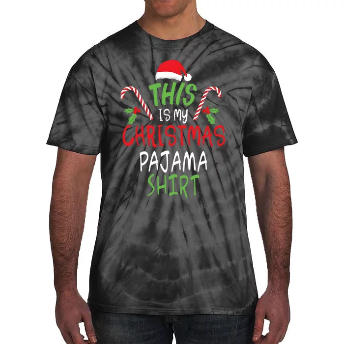 This Is My Christmas Pajama Matching Team Tie-Dye T-Shirt