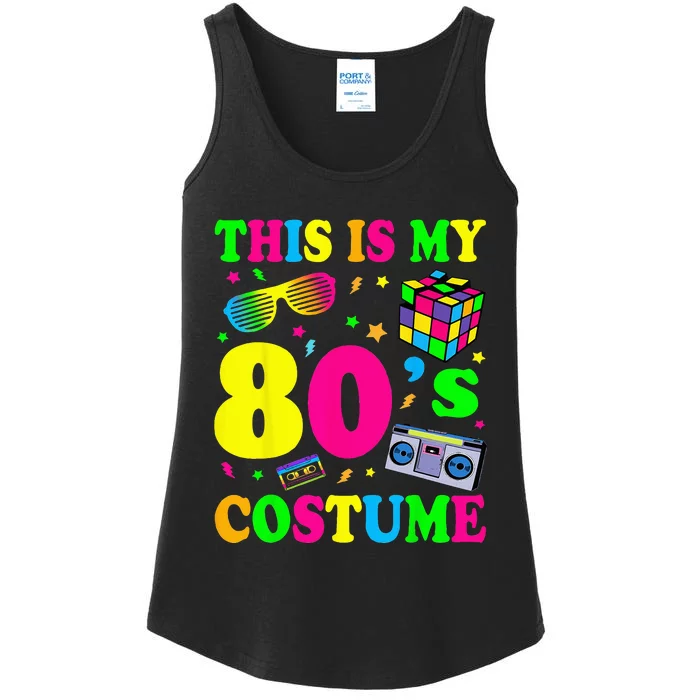 This Is My 80s Costume Fancy Dress Party IdeaHalloween Ladies Essential Tank