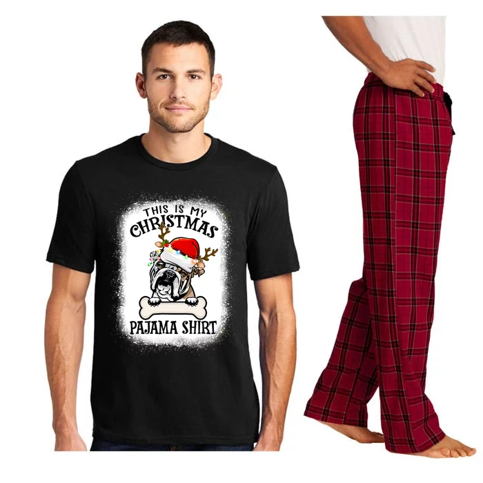 This Is My Christmas English Bulldog Dog Pajama Merry Xmas Funny Gift Pajama Set