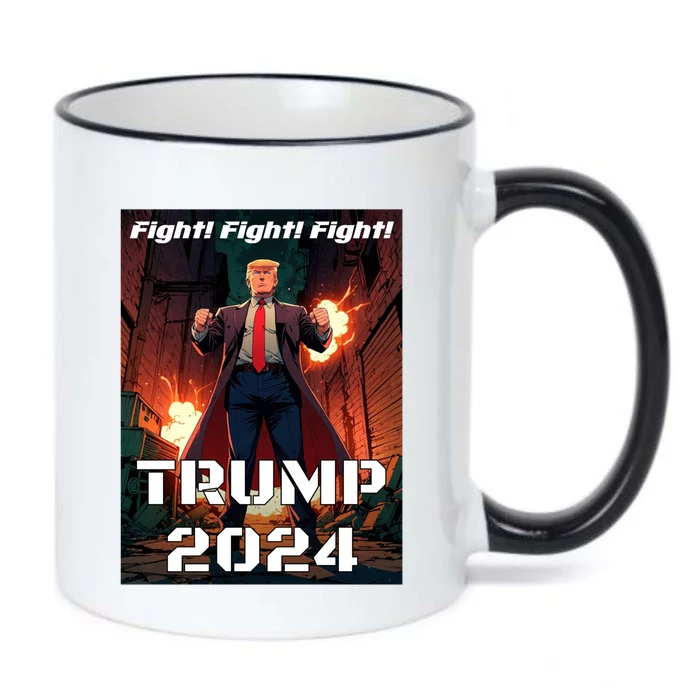 Trump Is My President 2024 Fight! Fight! Fight! Gift Black Color Changing Mug