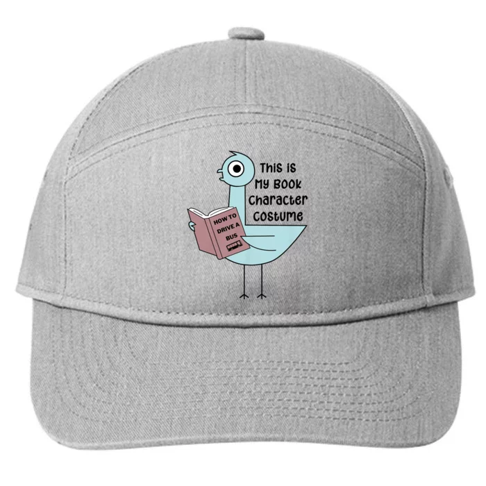 This Is My Book Character Costume Funny Pigeon Reading 7-Panel Snapback Hat