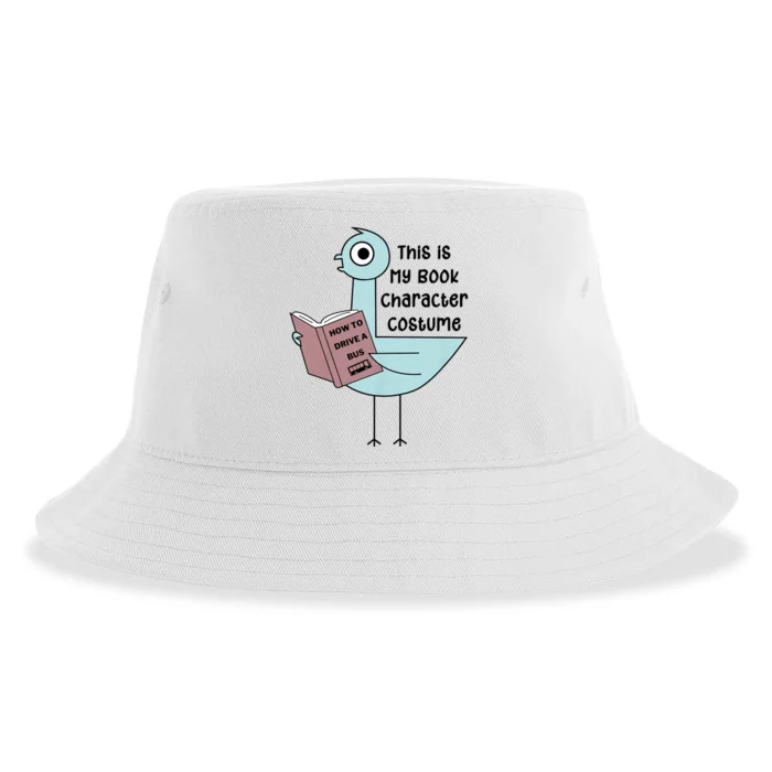 This Is My Book Character Costume Funny Pigeon Reading Sustainable Bucket Hat