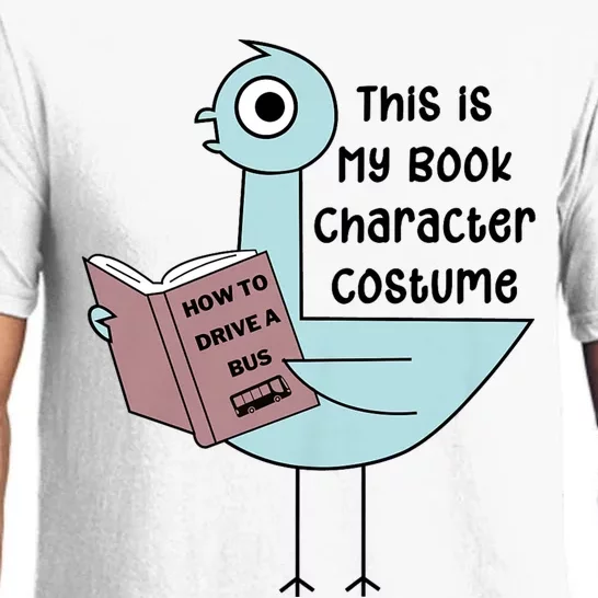 This Is My Book Character Costume Funny Pigeon Reading Pajama Set