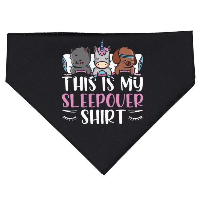 This Is My Sleepover Cute Party Overnight Team USA-Made Doggie Bandana