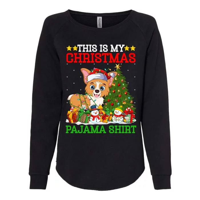 This Is My Christmas Tree Pajamas Welsh Corgi Dog Christmas Gift Womens California Wash Sweatshirt