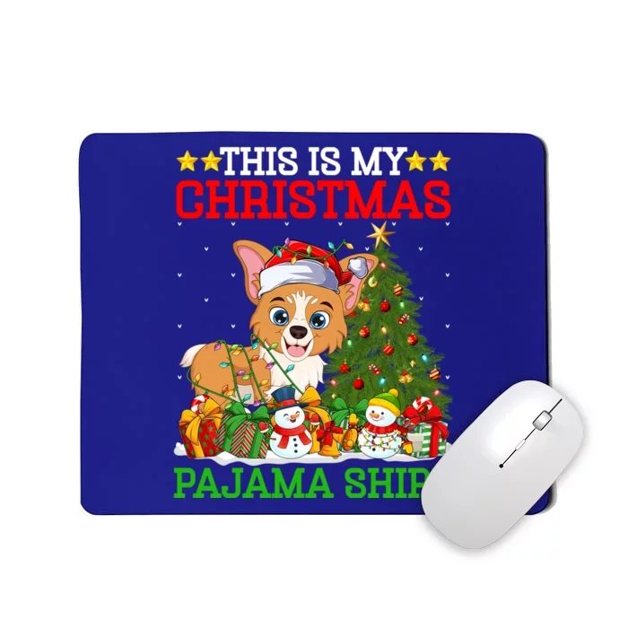 This Is My Christmas Tree Pajamas Welsh Corgi Dog Christmas Gift Mousepad