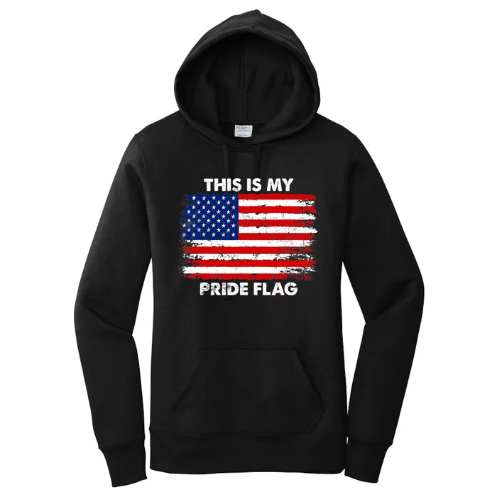 This Is My Pride Flag USA American 4th of July Patriotic Women's Pullover Hoodie