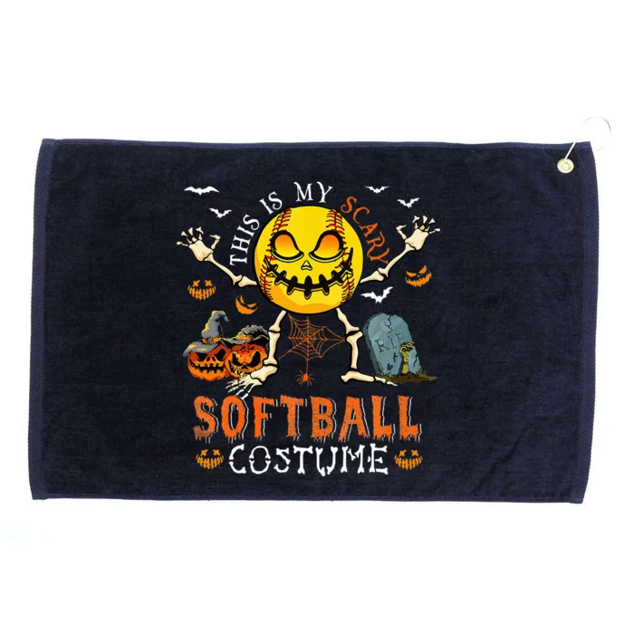 This Is My Scary Softball Costume Halloween Skeleton Lover Grommeted Golf Towel