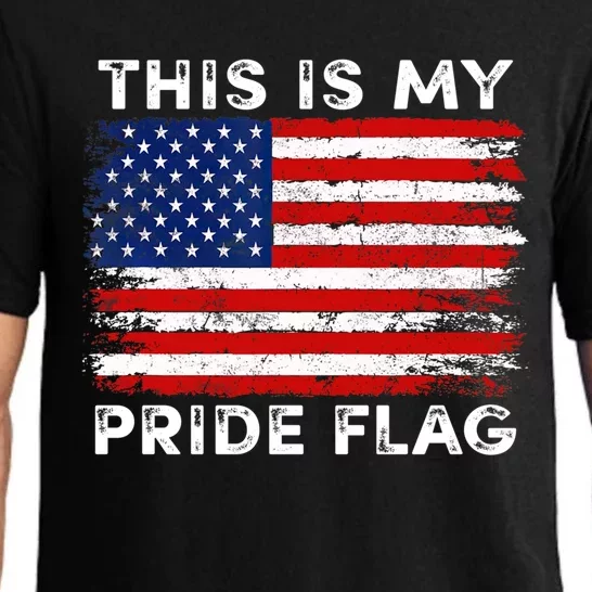 This Is My Pride Flag Usa American Patriotic 4th Of July Gift Pajama Set