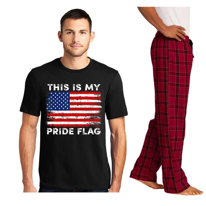 This Is My Pride Flag Usa American Patriotic 4th Of July Gift Pajama Set