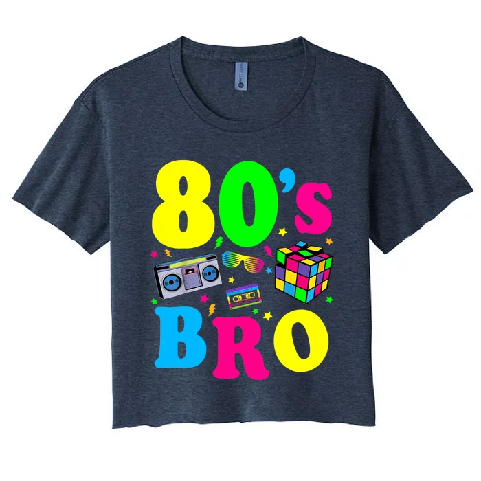 This Is My 80s Bro 80's 90's Party Women's Crop Top Tee