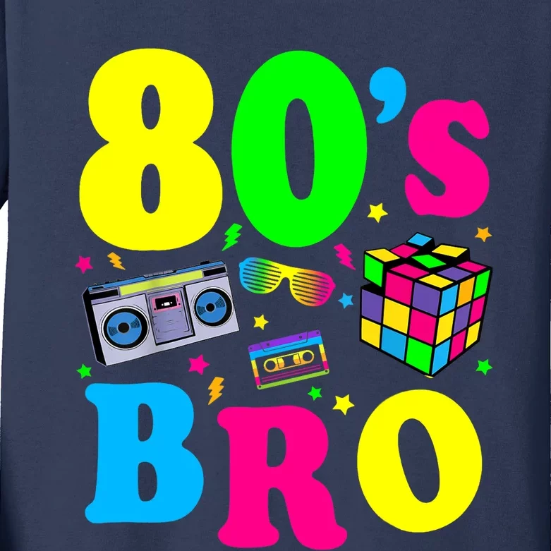 This Is My 80s Bro 80's 90's Party Kids Long Sleeve Shirt