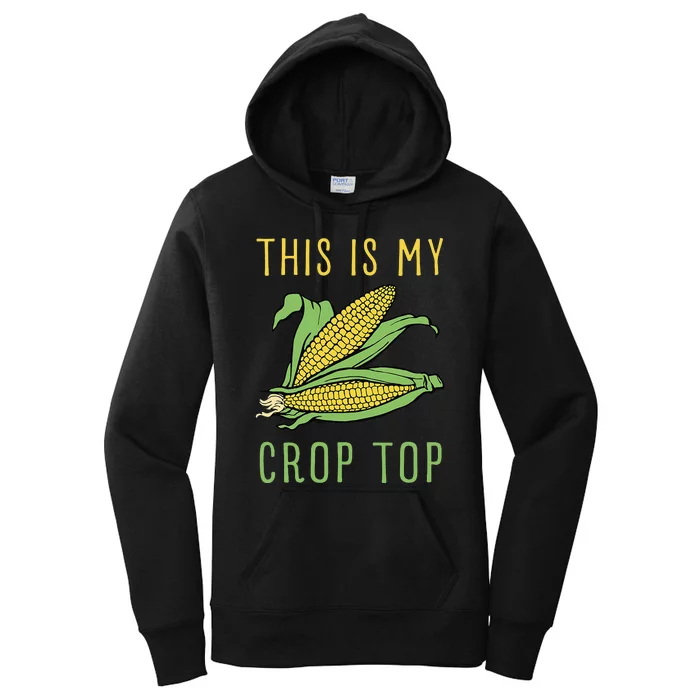 THIS IS MY CROP TOP FUNNY CORN COB Women's Pullover Hoodie