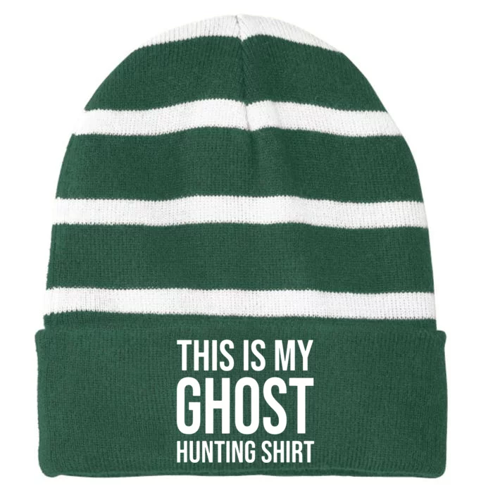 This Is My Ghost Hunting Ghost Hunter Striped Beanie with Solid Band