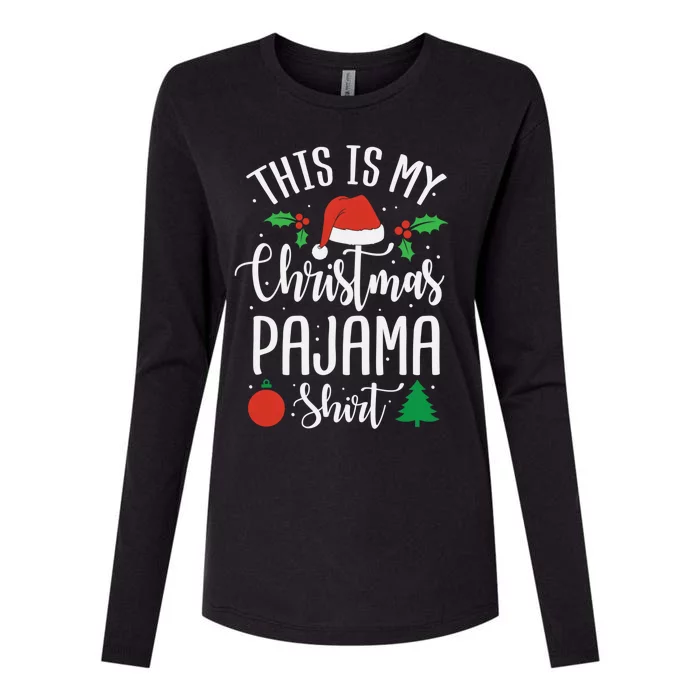 This is my Christmas pajama Xmas Womens Cotton Relaxed Long Sleeve T-Shirt