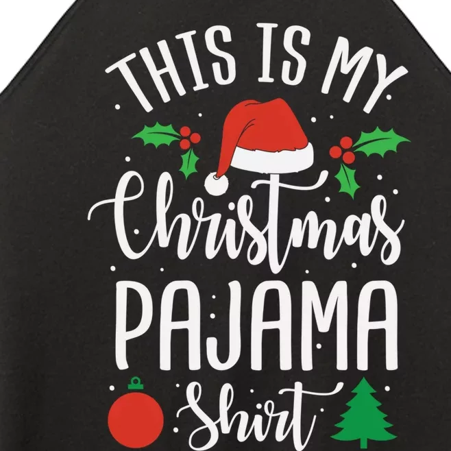 This is my Christmas pajama Xmas Women’s Perfect Tri Rocker Tank