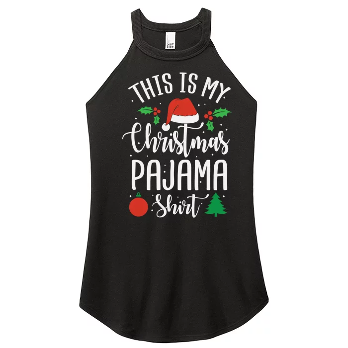 This is my Christmas pajama Xmas Women’s Perfect Tri Rocker Tank