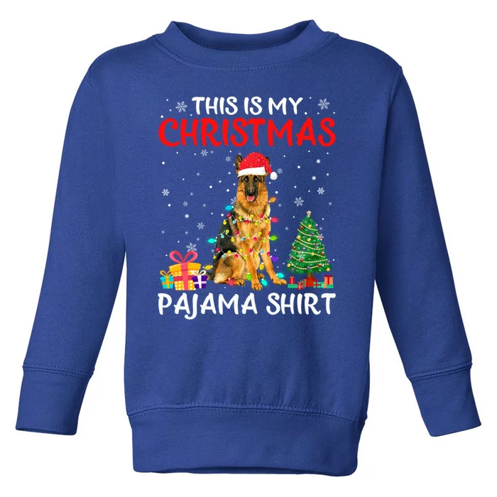 This Is My Christmas Ger Shepherd Pajama Xmas Costume Gift Toddler Sweatshirt