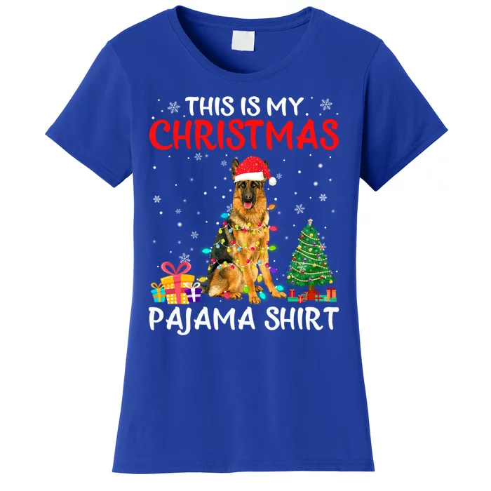 This Is My Christmas Ger Shepherd Pajama Xmas Costume Gift Women's T-Shirt