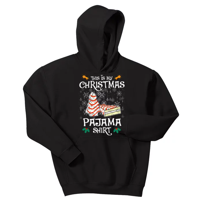 This Is My Christmas Pajama Funny Christmas Cake Kids Hoodie