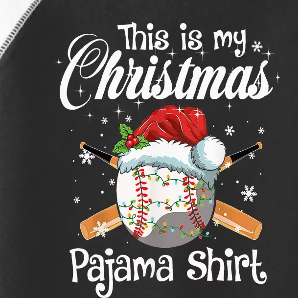 This Is My Christmas Baseball Pajama Toddler Fine Jersey T-Shirt