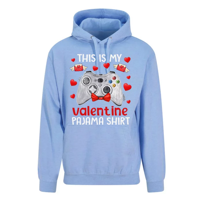 This Is My Valentine Pajama Gamer Video Games Valentines Unisex Surf Hoodie