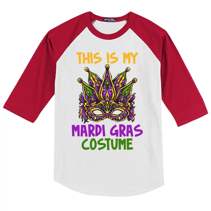 This Is My Mardi Gras Costume Festive Kids Colorblock Raglan Jersey